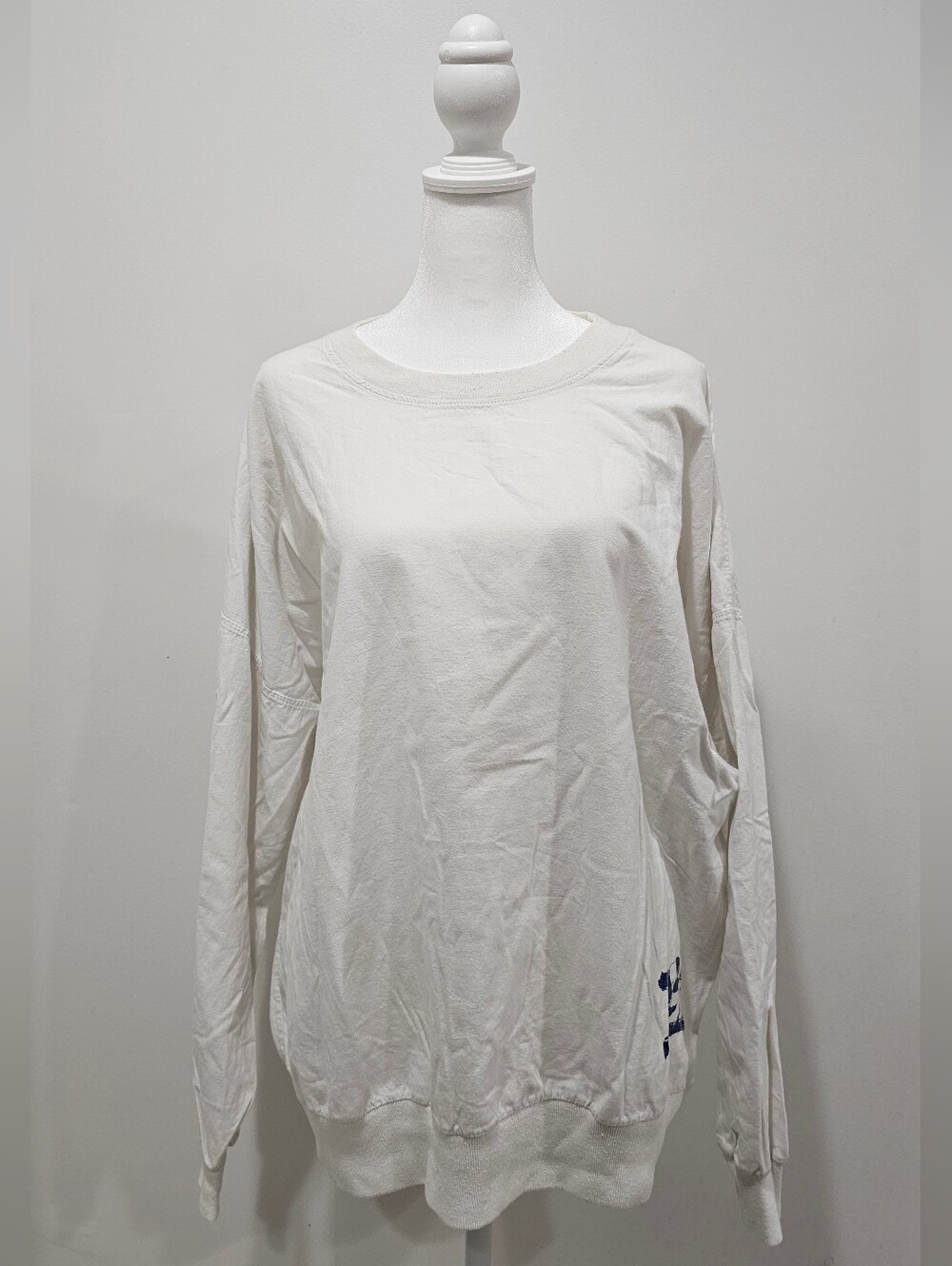 Jerzees White Women's Long Sleeve Crew Sweatshirt